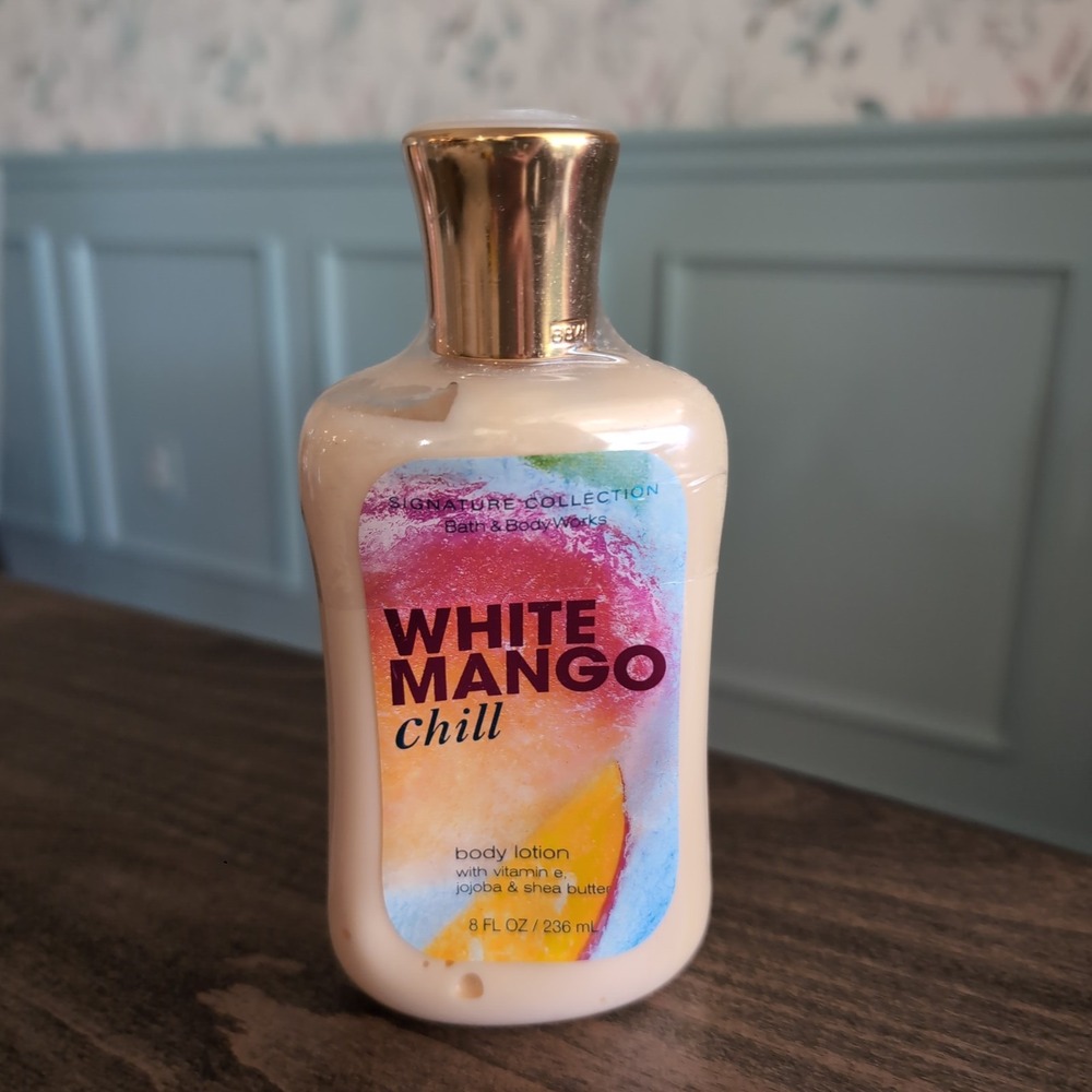 Bath & Body Works White Mango Chill Body Lotion 8oz New Sealed NOS Discontinued
